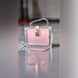 ULTRA RARE Dolce & Gabbana Pink Leather Crossbody with Clear Box Handbag